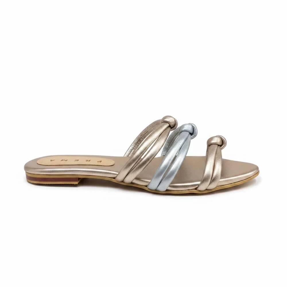 NEW PREMA women's paolina flat sandal in gold